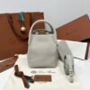 Bale Micro leather crossbody bag in gray - Loro Piana |