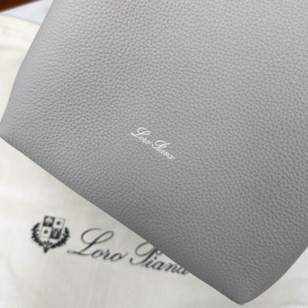 Bale Micro leather crossbody bag in gray - Loro Piana |