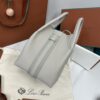 Bale Micro leather crossbody bag in gray - Loro Piana |