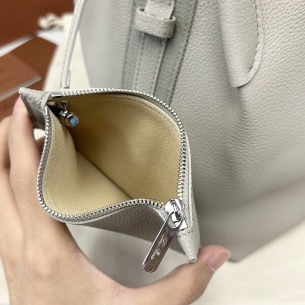 Bale Micro leather crossbody bag in gray - Loro Piana |