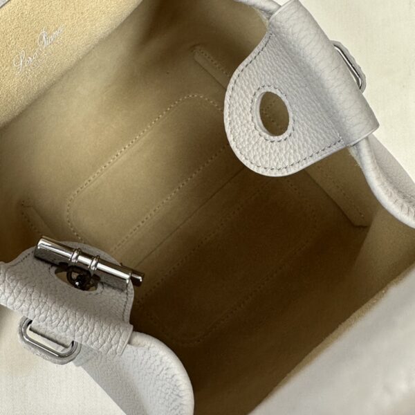 Bale Micro leather crossbody bag in gray - Loro Piana |