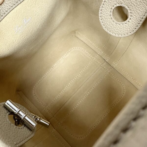Bale Micro leather crossbody bag in beige - Loro Piana |