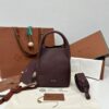 Loro Piana Burgundy Leather Veilback Small bag Loro Piana |