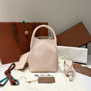 Loro Piana Micro Bale bag Grained Calfskin Creamed Honey/Sun Gold | Lor