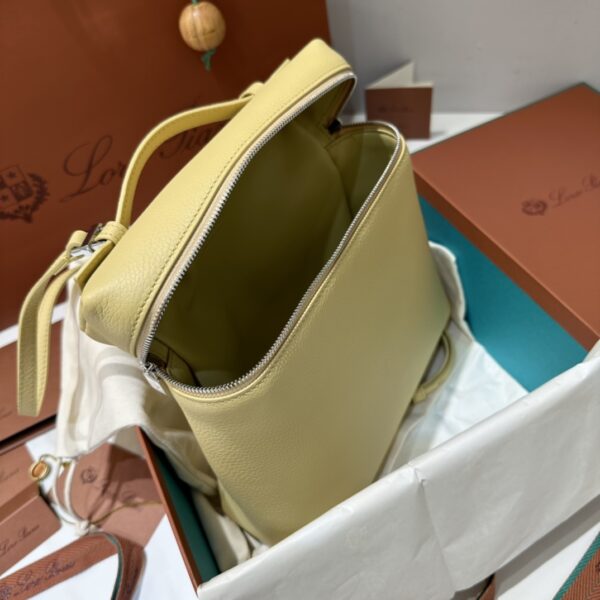 Loro Piana Extra Pocket backpack L23.5 - Grained Calfskin yelow