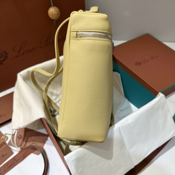 Loro Piana Extra Pocket backpack L23.5 - Grained Calfskin yelow