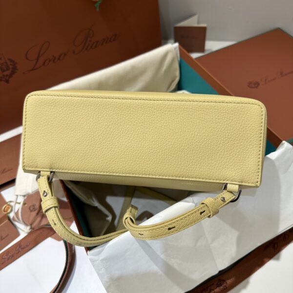 Loro Piana Extra Pocket backpack L23.5 - Grained Calfskin yelow