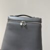 Loro Piana Extra Pocket backpack L23.5 - Grained Calfskin dark gray