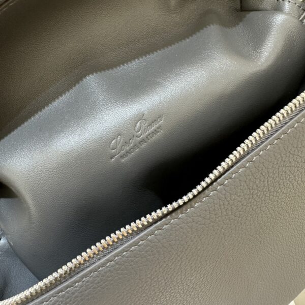 Loro Piana Extra Pocket backpack L23.5 - Grained Calfskin dark gray