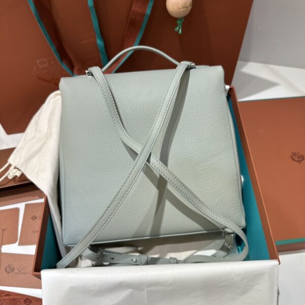 Loro Piana Extra Pocket backpack L23.5 - Grained Calfskin blue