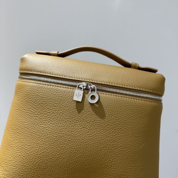 oro Piana Extra Pocket Backpack L23.5 bag brown Eucalyptus Silver ...