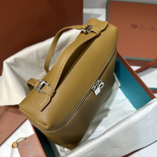 oro Piana Extra Pocket Backpack L23.5 bag brown Eucalyptus Silver ...