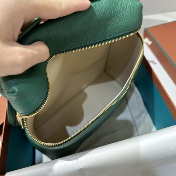 Loro Piana Extra Pocket backpack L23.5 Grained Calfskin Forest Leaves