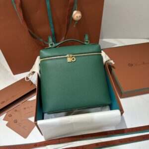 Loro Piana Extra Pocket backpack L23.5 Grained Calfskin Forest Leaves
