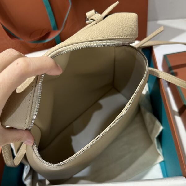 Buy Loro Piana Burgundy Extra Pocket Backpack bag beige in Grained