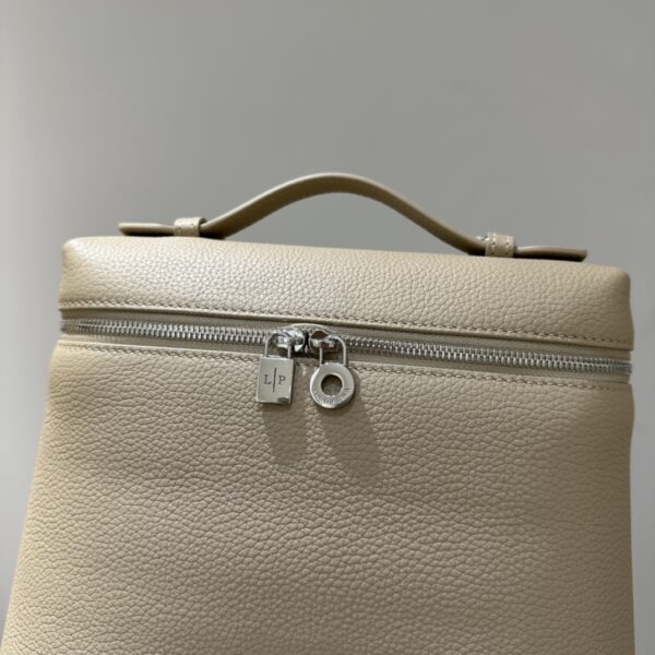 Buy Loro Piana Burgundy Extra Pocket Backpack bag beige in Grained