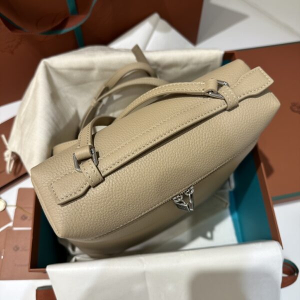 Buy Loro Piana Burgundy Extra Pocket Backpack bag beige in Grained