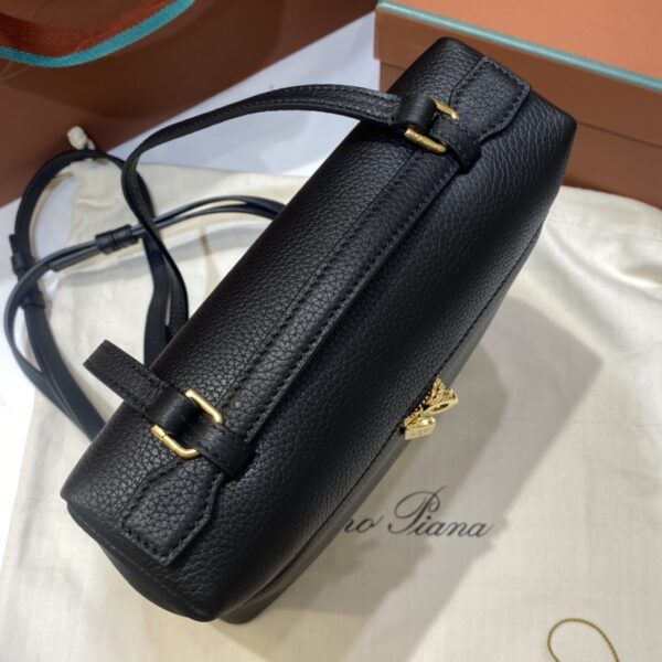 Buy Loro Piana Burgundy Extra Pocket bag black in Grained