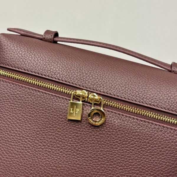 Loro Piana Burgundy Extra Pocket Backpack in Grained