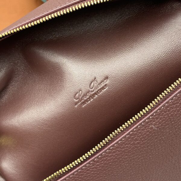 Loro Piana Burgundy Extra Pocket Backpack in Grained