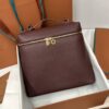 Loro Piana Burgundy Extra Pocket Backpack in Grained