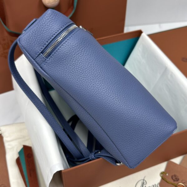 Loro Piana Grained Calfskin L23.5 Extra Pocket bag blue Backpack ...