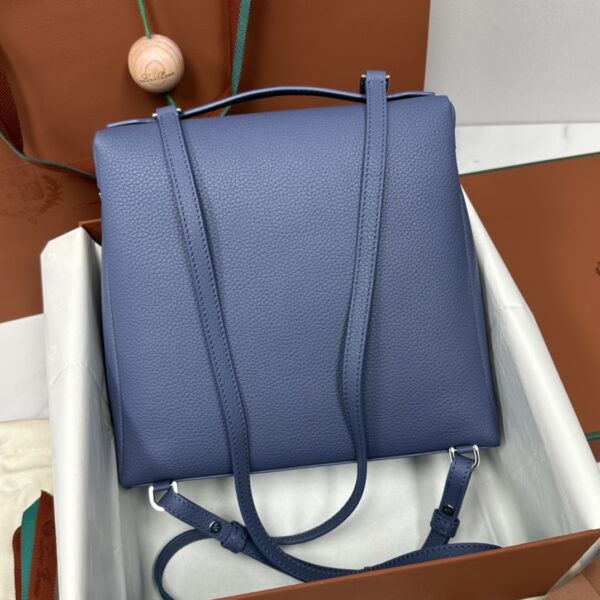 Loro Piana Grained Calfskin L23.5 Extra Pocket bag blue Backpack ...