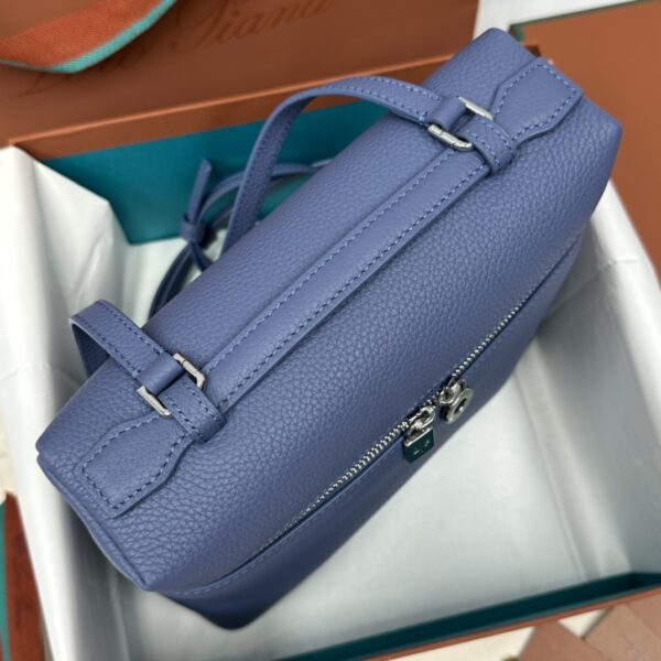 Loro Piana Grained Calfskin L23.5 Extra Pocket bag blue Backpack ...