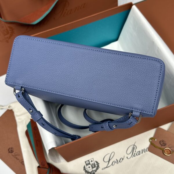 Loro Piana Grained Calfskin L23.5 Extra Pocket bag blue Backpack ...
