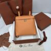 Leather backpack Loro Piana Brown in Leather