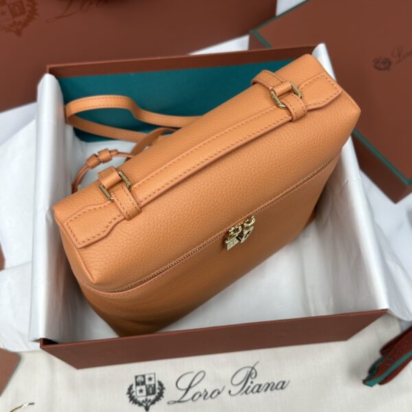 Leather backpack Loro Piana Brown in Leather