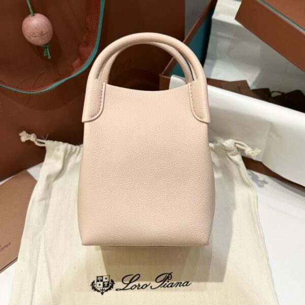 Loro Piana Micro Bale bag Grained Calfskin Candoglia Marble | Loro Piana