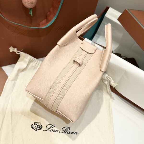 Loro Piana Micro Bale bag Grained Calfskin Candoglia Marble | Loro Piana