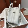 Loro Piana Micro Bale bag Grained Calfskin Dark Lichen white | Loro Piana