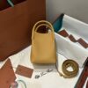 Loro Piana Micro Bale bag Grained Calfskin Dark Lichen yellow | Loro Piana