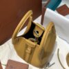 Loro Piana Micro Bale bag Grained Calfskin Dark Lichen yellow | Loro Piana