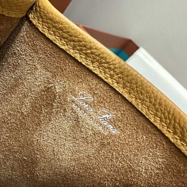 Loro Piana Micro Bale bag Grained Calfskin Dark Lichen yellow | Loro Piana