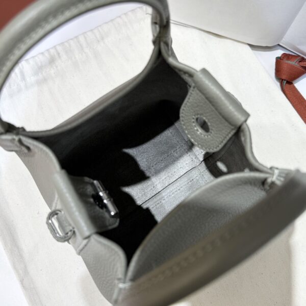Loro Piana Micro Bale bag Grained Calfskin Yerba Mate | Loro Piana