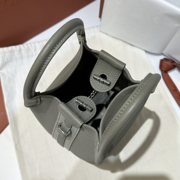 Loro Piana Micro Bale bag Grained Calfskin Yerba Mate | Loro Piana