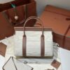 Loro Piana Loom bag L32 Cotton, Linen Natural/Caramel Sugar/Sun Gold