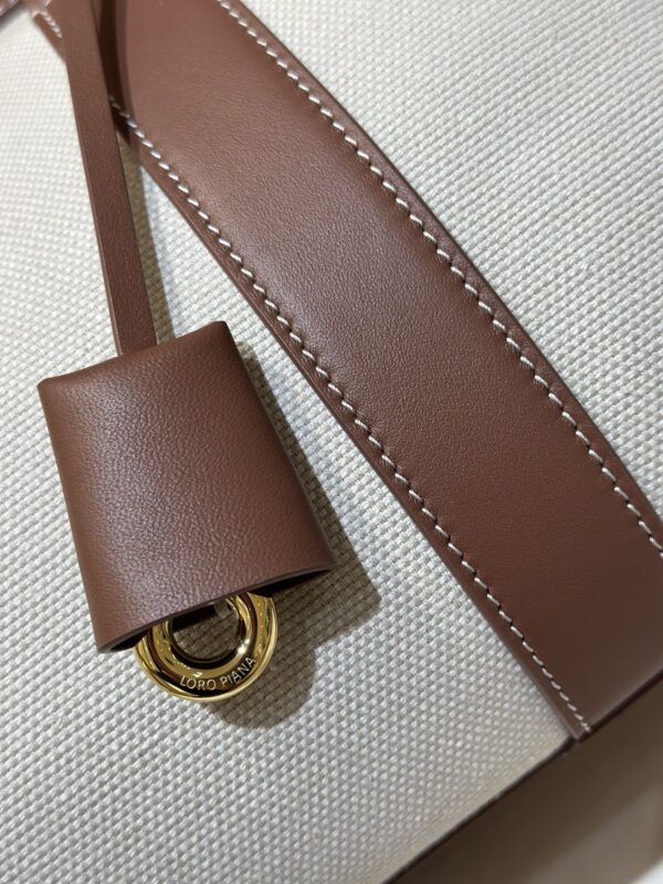 Loro Piana Loom bag L32 Cotton, Linen Natural/Caramel Sugar/Sun Gold