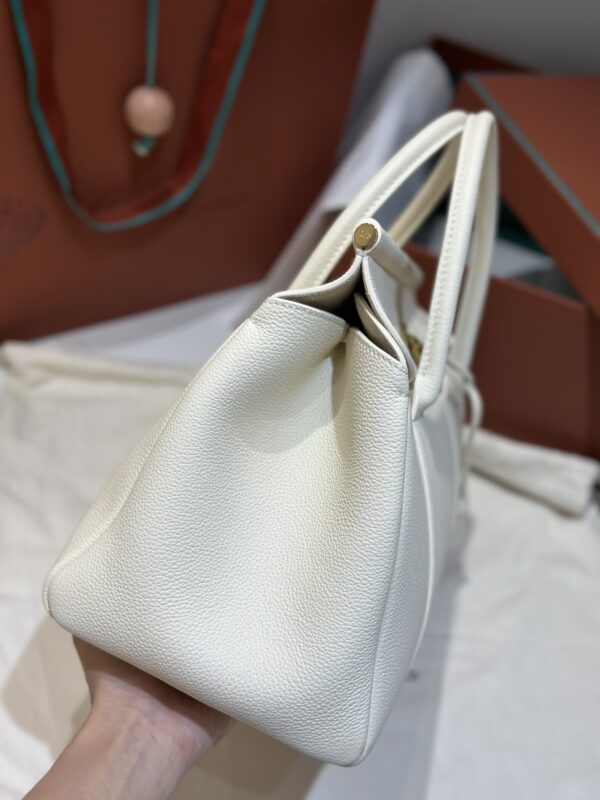 Loro Piana Loom bag L32 Grained Calfskin Whisper White | Loro Piana