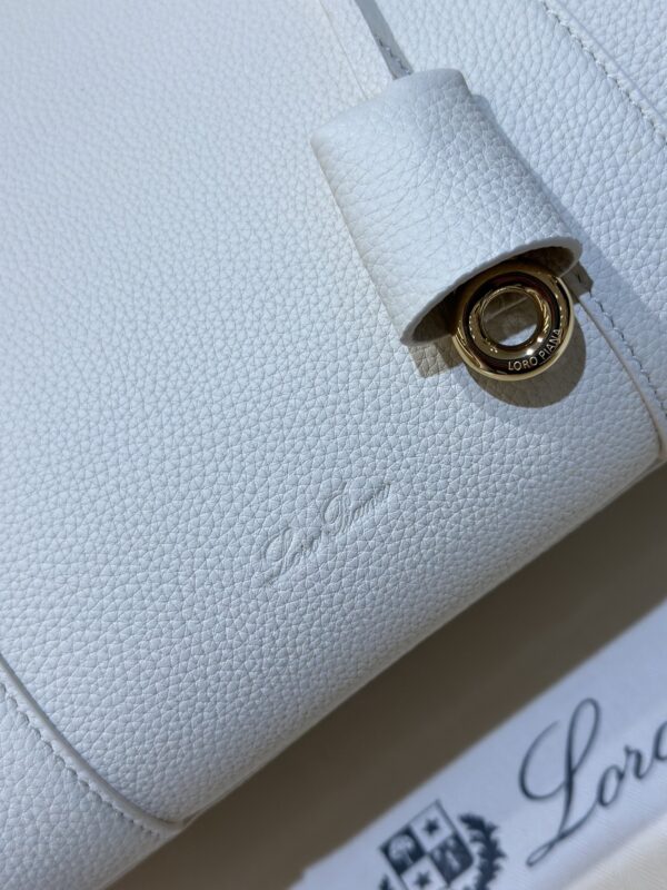 Loro Piana Loom bag L32 Grained Calfskin Whisper White | Loro Piana