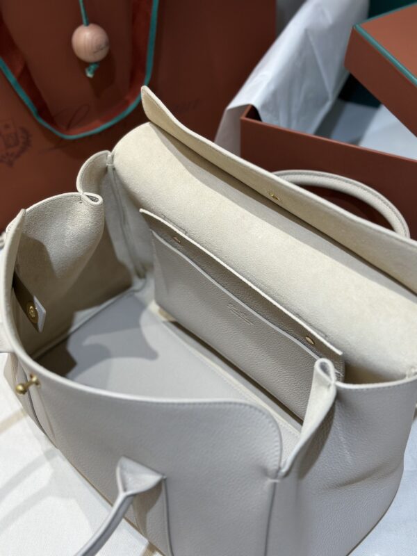 Loro Piana Loom bag L32 Smooth Calfskin white| Loro Piana CY