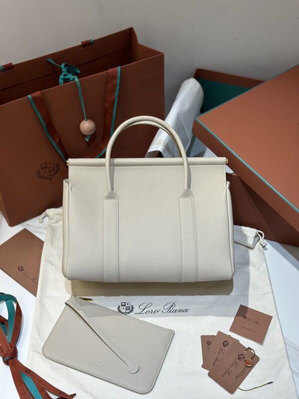 Loro Piana Loom bag L32 Smooth Calfskin white| Loro Piana CY