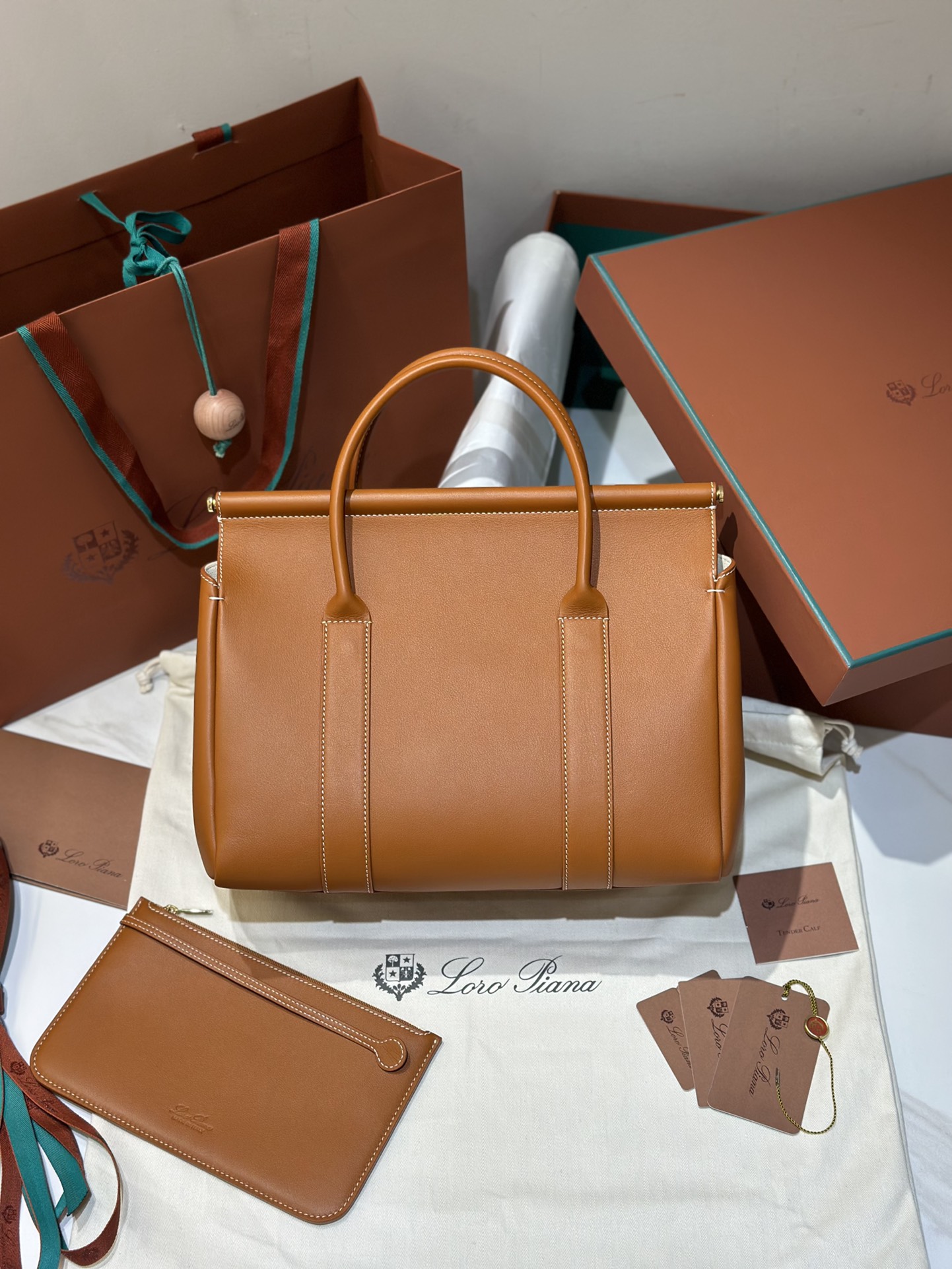 Loro Piana Loom bag L32 Smooth Calfskin Brown Loro Piana CY