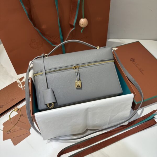 Extra bag L27 leather shoulder bag in dark gray