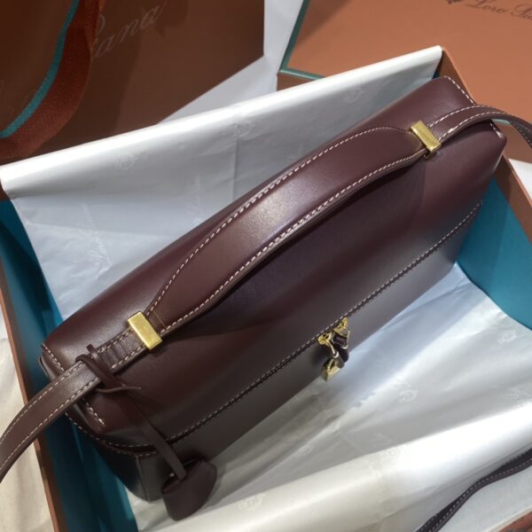Extra L27 leather crossbody bag in red - Loro Piana |