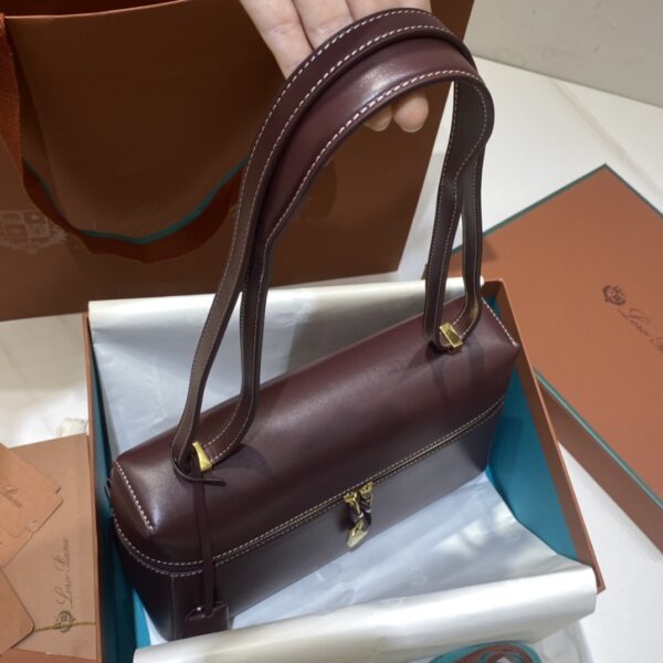 Extra L27 leather crossbody bag in red - Loro Piana |
