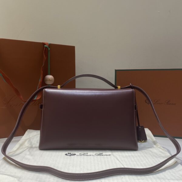 Extra L27 leather crossbody bag in red - Loro Piana |